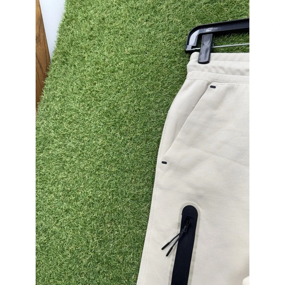 Nike Tech Fleece Joggers Mens Small Sportswear Sweatpants Athleticwear Beige y2k
